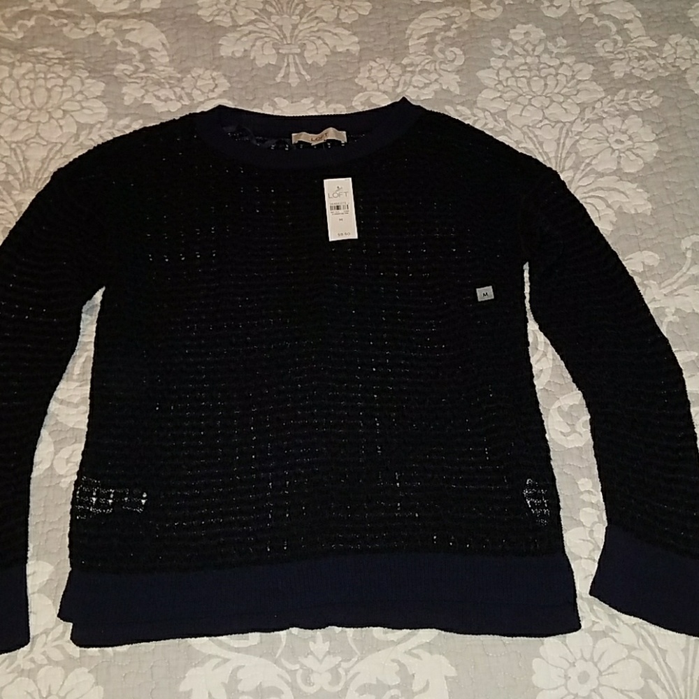 NWT Loft open weave sweater